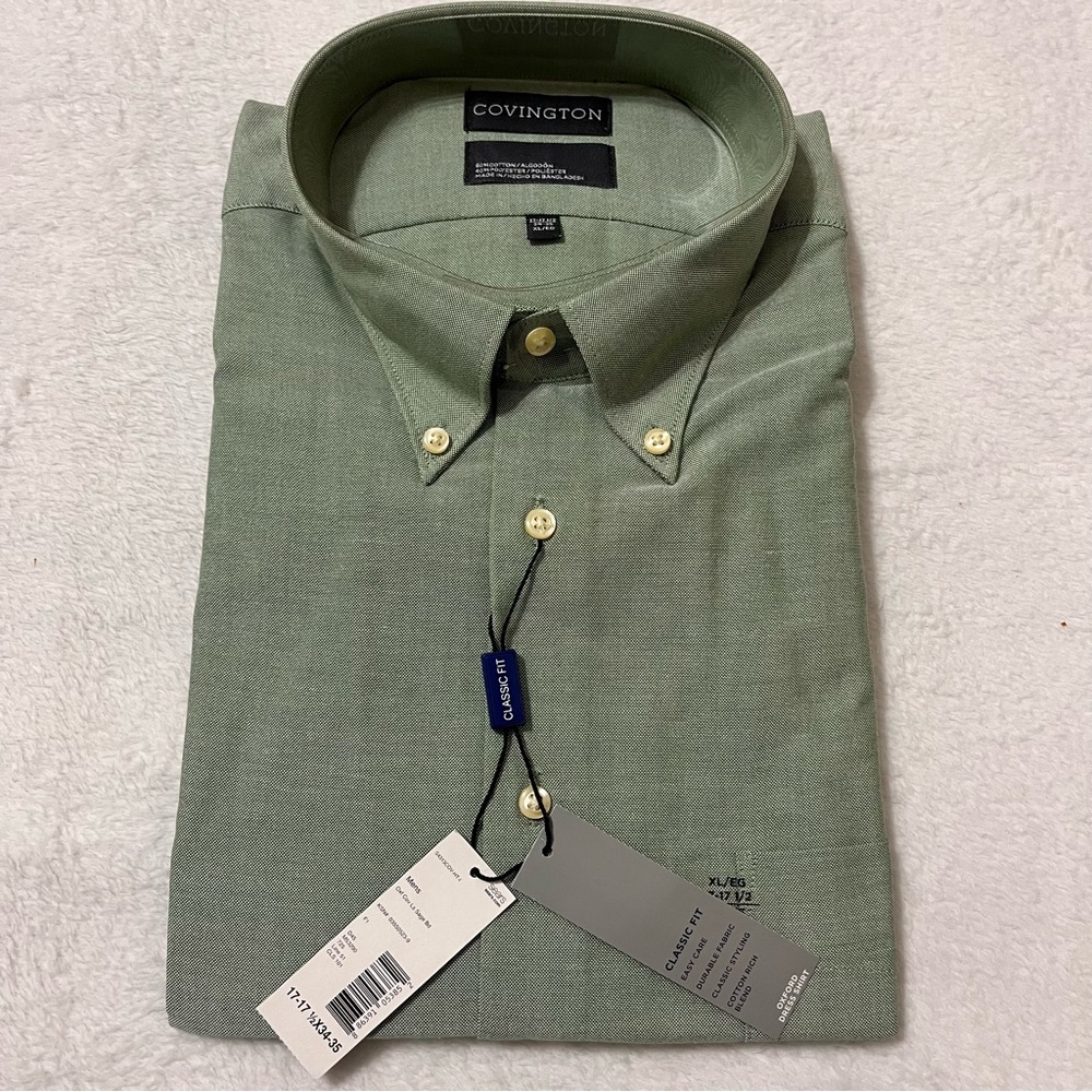 Covington Men's Olive Button Down Shirt